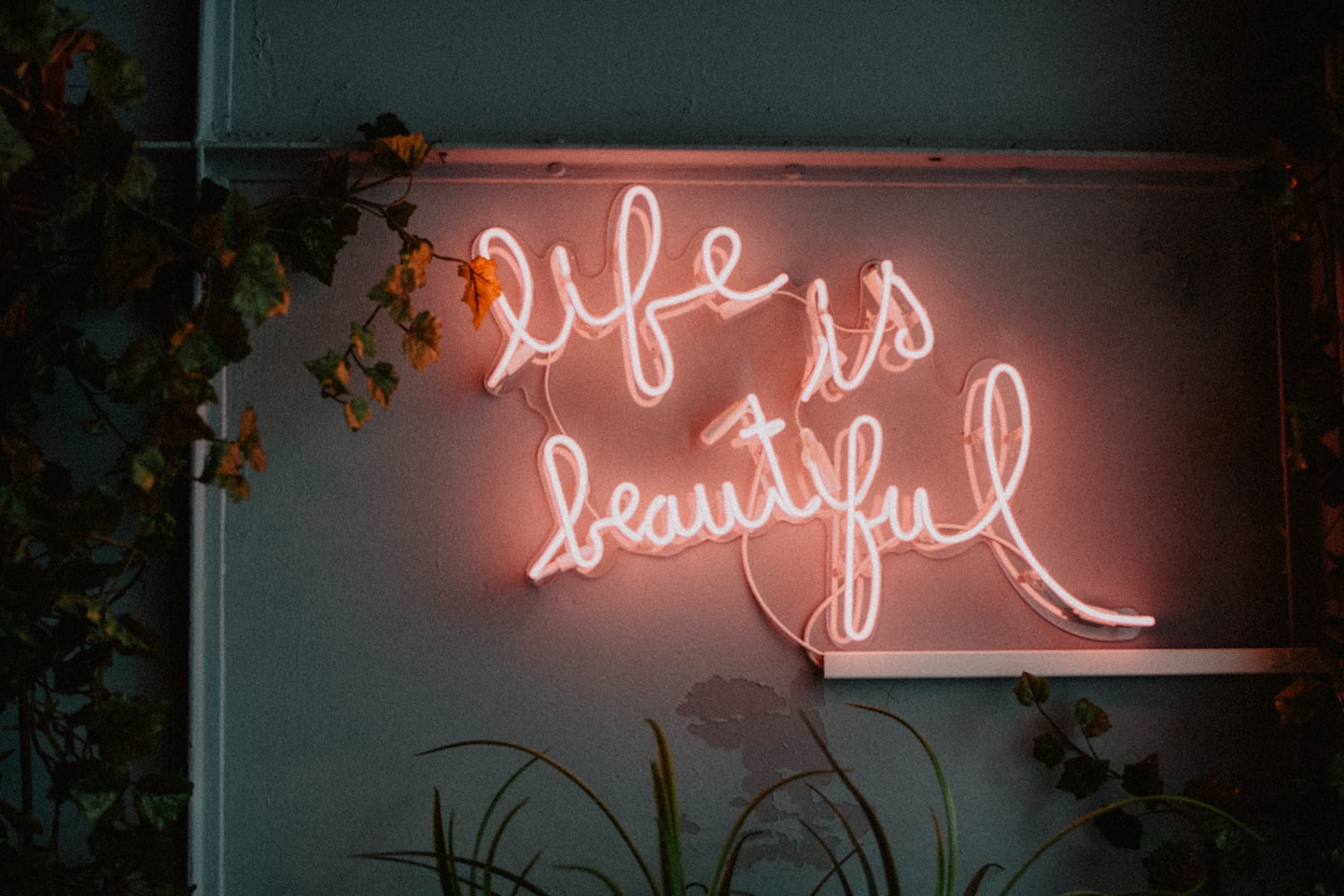 Nothing Is Impossible blue neon sign